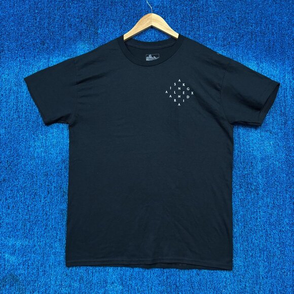 Asking Alexandria Into the Fire Lyric Metalcore Band Tee L - Picture 3 of 4